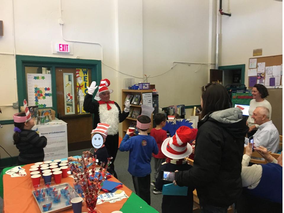 Students participate in a Dr. Suess celebration