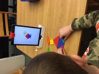 Students explore tangrams using OSMO